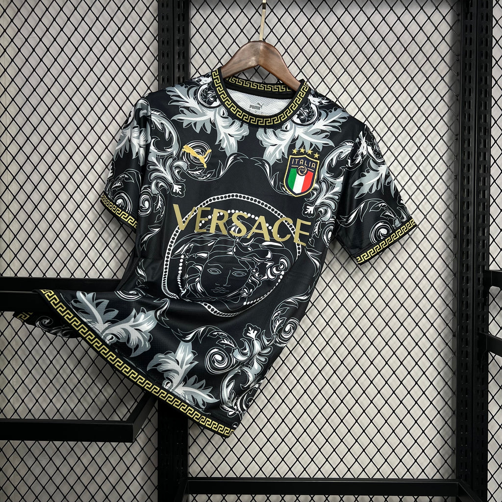איטליה חולצת ספיישל וורסאצה שחורה VERSACE