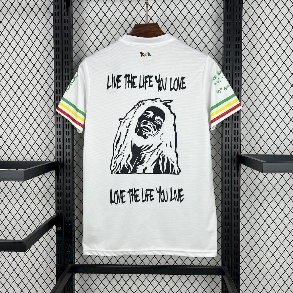 חולצת אייאקס מיוחדת 2025/26 בוב מארלי BOB MARLEY לבנה