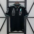 חולצת פורמולה 1 - Adidas Mercedes-AMG Petronas Team 2025 שחורה