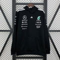 קפוצ'ון פורמולה 1 - Adidas Mercedes-AMG Petronas Team 2025 שחורה