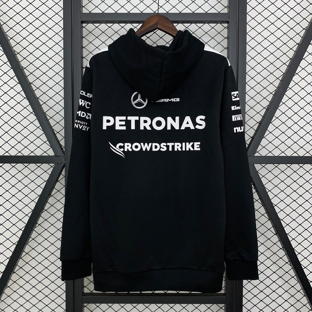 קפוצ'ון פורמולה 1 - Adidas Mercedes-AMG Petronas Team 2025 שחורה