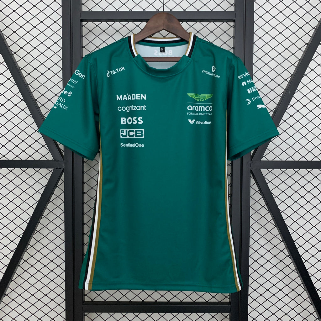 חולצת פורמולה 1 - 2025 Aston Martin Aramco Team