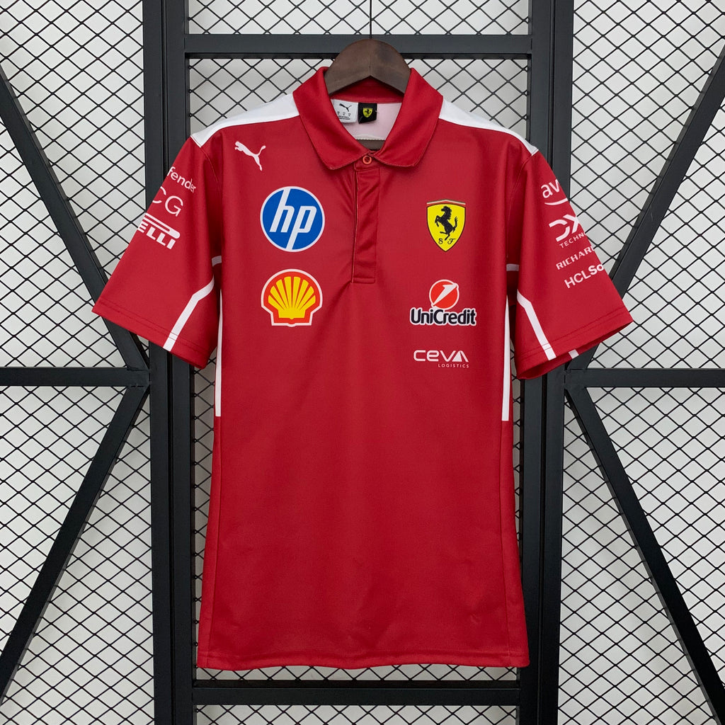 חולצת פורמולה 1 - Scuderia Ferrari HP 2025 Team פולו